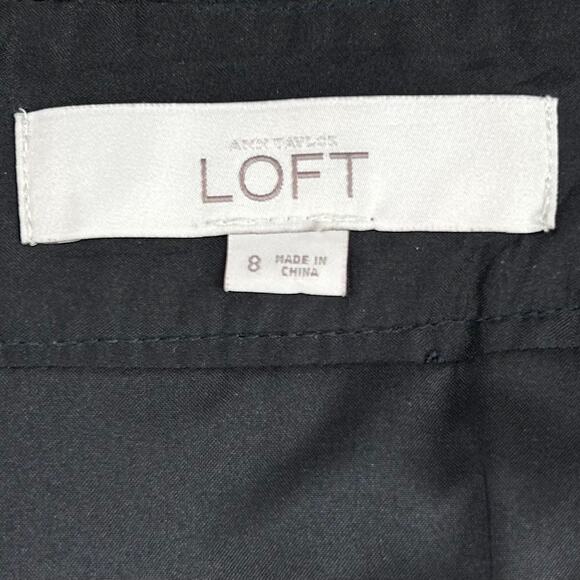 Ann Taylor LOFT Black Sequin Wool Blend Mini Skirt - Picture 7 of 8